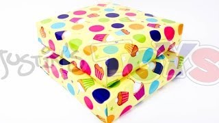 How to Gift Wrap Diagonally  Hack to Save Paper Tutorial [upl. by Yenffit]