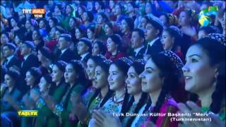 Turkmen president singing 2015 Guinness record song [upl. by Antrim730]