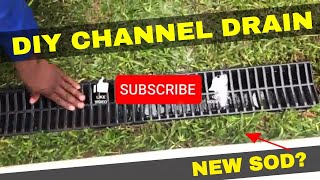 DIY DRAINAGE SYSTEM l How to Install  Waterform System  New Sod  Better Landscape Drainage [upl. by Eloccin423]