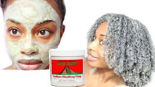 Bentonite Clay Review and Demo  Natural Hair and Skin [upl. by Held]