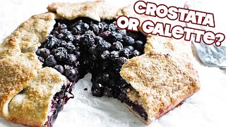 Homemade Blueberry Crostata Recipe Galette  Homemade Whipped Cream [upl. by Sileas]