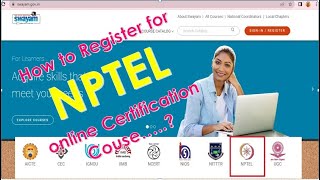 NPTEL online certification course registration process [upl. by Bari]