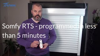 How to program a Somfy RTS motor in less than 5 minutes [upl. by Rubi679]