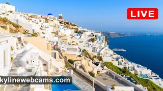 🔴 Recorded live footage webcam from Santorini  Greece [upl. by Hijoung]