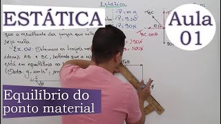 Estática  Aula 01 Equilíbrio do ponto material [upl. by Nickie]