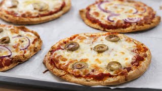 Pita Pizza Recipe  10 Minute Pizza Hack [upl. by Ecydnac]