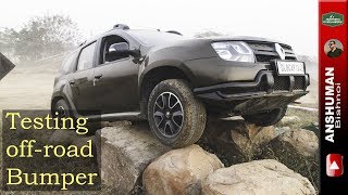 Renault Duster AWD Testing Custom Offroad bumper [upl. by Worra]