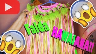 Como hacer una falda hawaiana FACIL amp BARATO [upl. by Guss99]