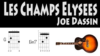 Les Champs Elysees Guitar Chords Joe Dassin [upl. by Jacqueline63]