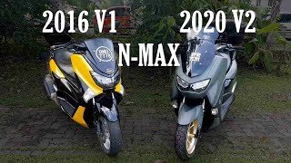 Review  NMAX 155 2020 V2 and comparison with V1 2016 Malaysia Spec [upl. by Nigel]