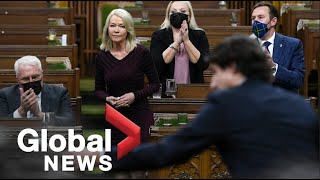 Trucker protests Emergency debate in Canadas Parliament on antimandate demonstrations  FULL [upl. by Ennairam]