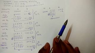 5 Binary Division method Restoring and Nonrestoring Division Algorithm [upl. by Joell911]