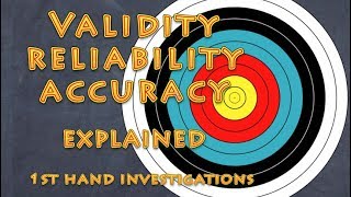 Validity reliability and accuracy explained [upl. by Sparky697]