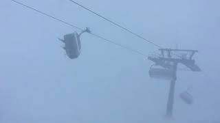 Schrecksekunde im Sessellift Montafon Vorarlberg Sturm quotBurglindequot [upl. by Schurman]