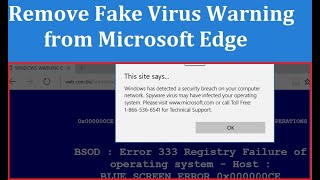 How to Remove Fake Virus Warning from Microsoft Edge [upl. by Elayor]