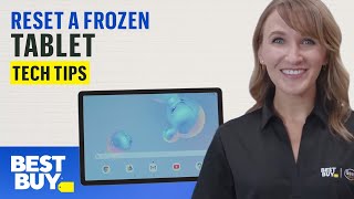 Reset Your Frozen Tablet  Tech Tips from Best Buy [upl. by Ewens]