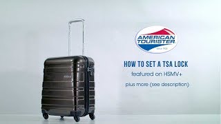 American Tourister HSMV  How to set the TSA lock code [upl. by Marybella613]